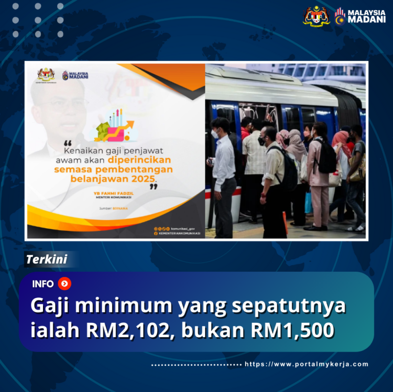 Gaji Minimum Bakal Dinaikkan RM2 102 My Kerja