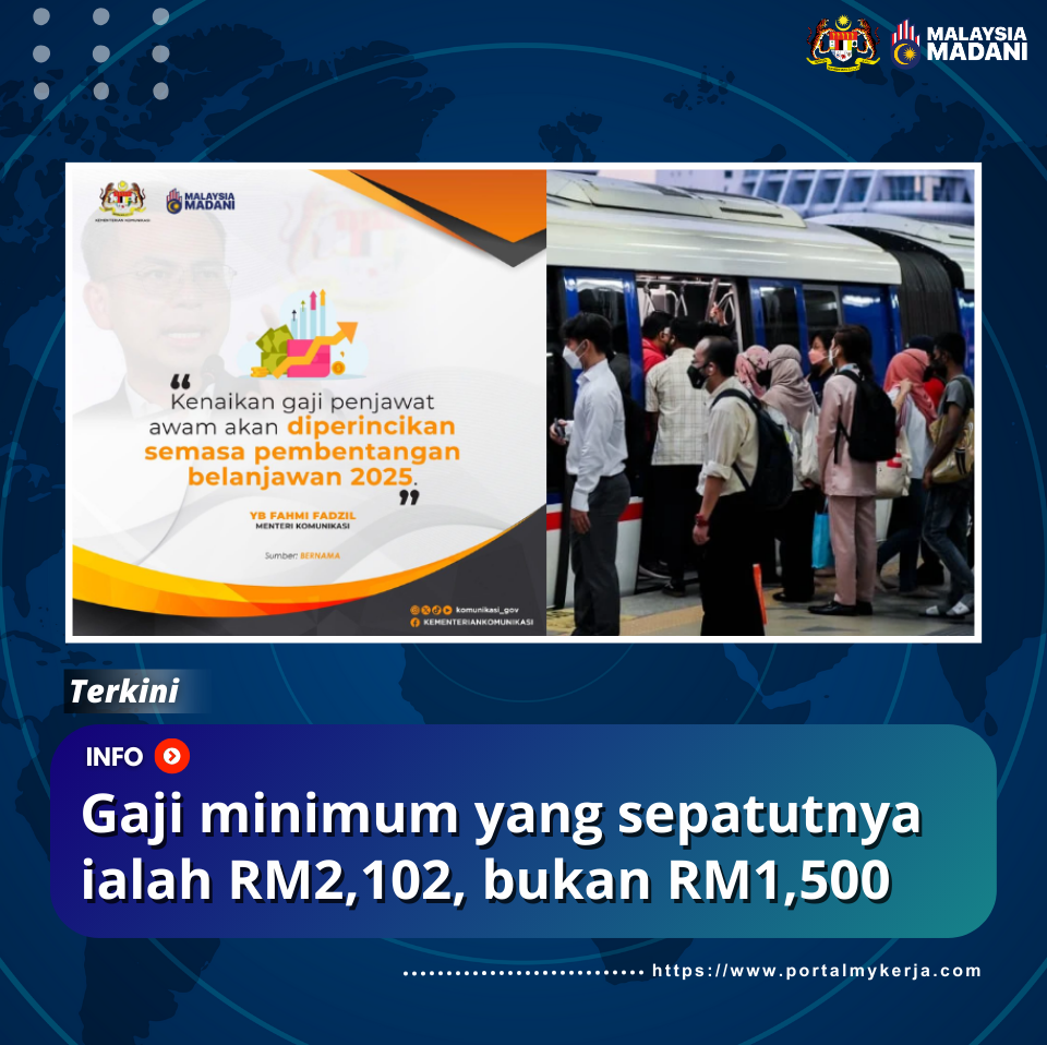 Gaji Minimum Bakal Dinaikkan RM2,102