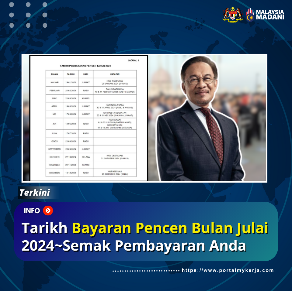 Bayaran Pencen Bulan Julai