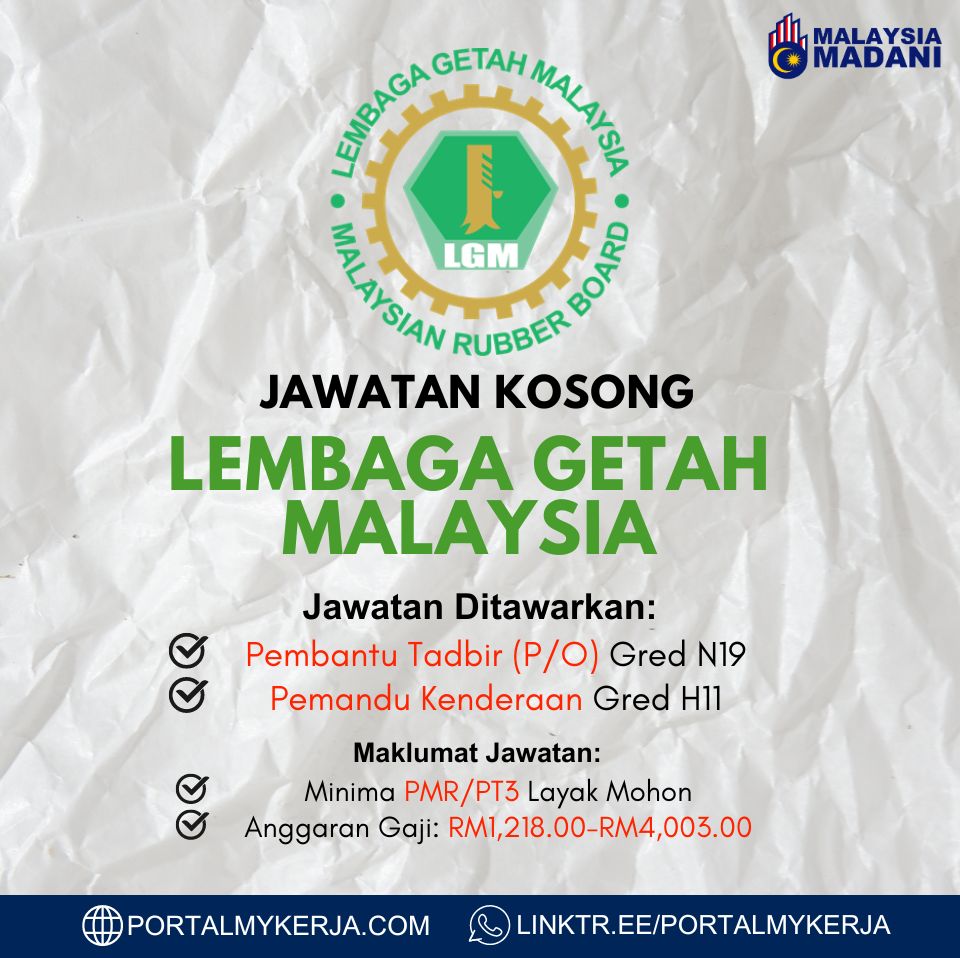 Jawatan Kosong Lembaga Getah Malaysia